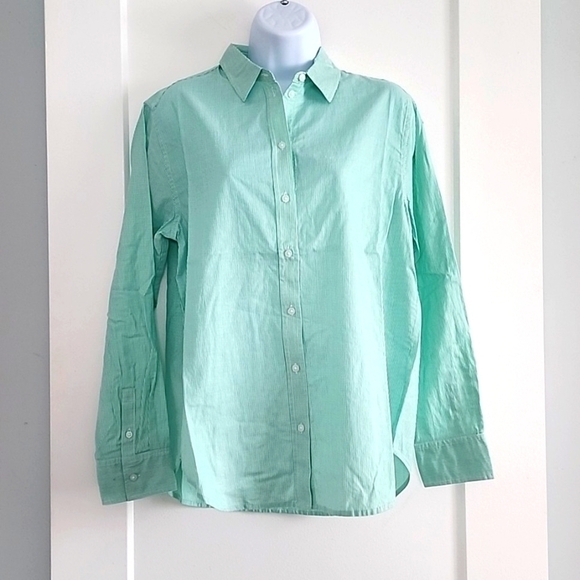 NWT Everlane the Silky Relaxed button down shirt in bright jade - Picture 4 of 5